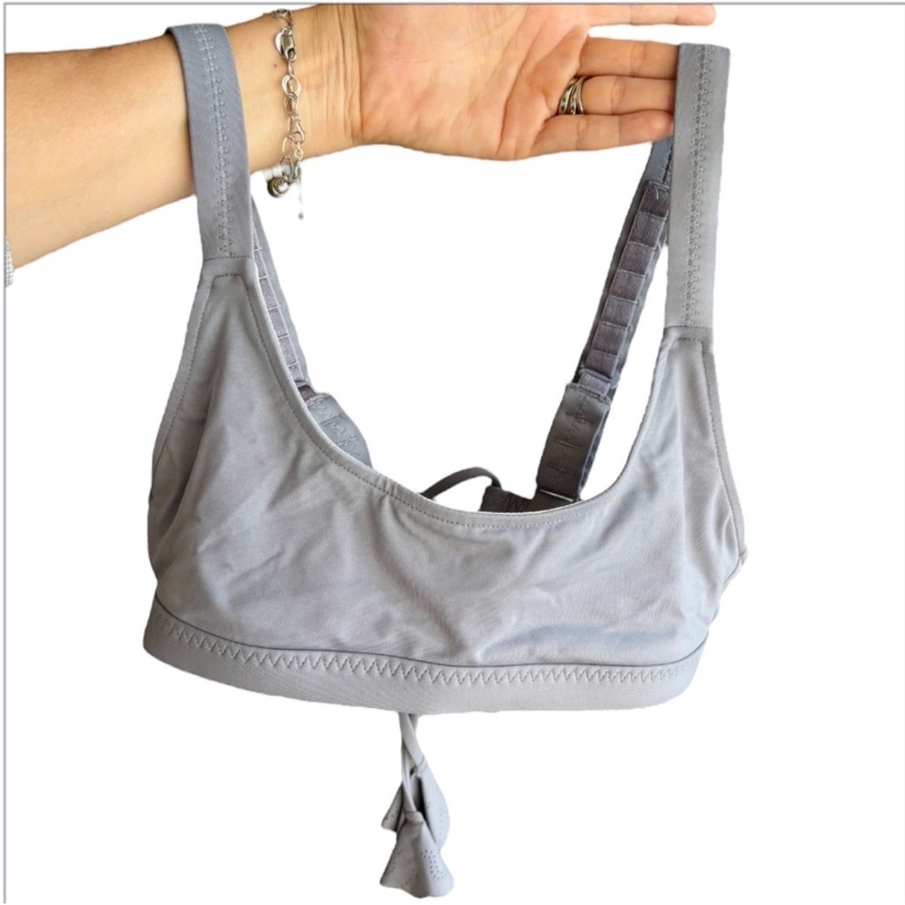 Lululemon Wave Ride Gray Cross-Back Bikini Top - Picture 5 of 6